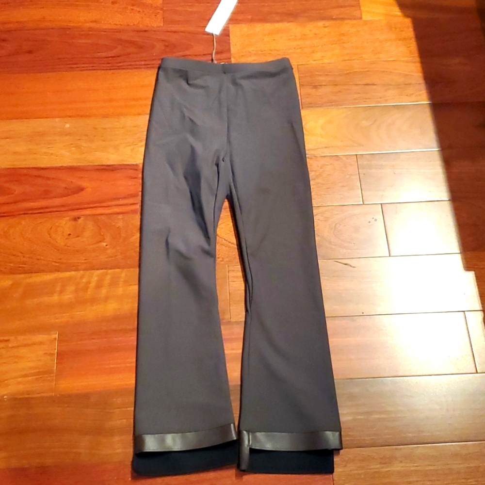 NWT Elaine kim tailored stretch pants deep taupe